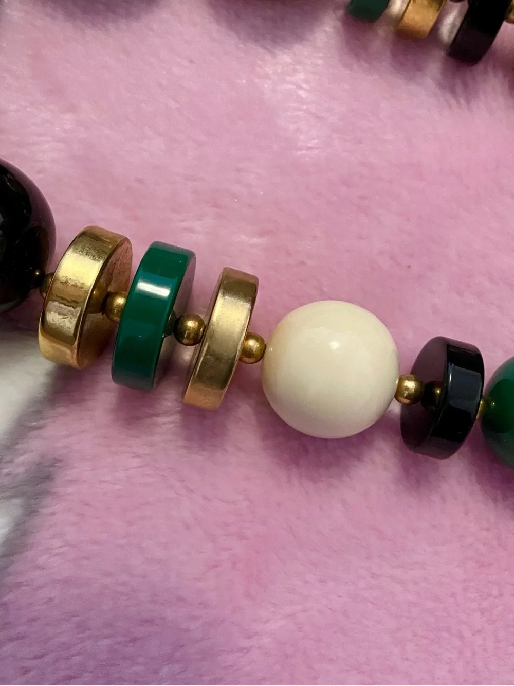 Giant lucite dark green beaded kate spade new york HUGE acrylic heavy BEADS